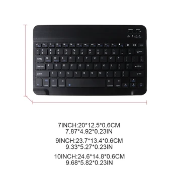 7/9/10 Inch Wireless Bluetooth Ușor Reîncărcabilă Tastatura Telefon Tastatura Comprimat Portabil De Călătorie Tastatura