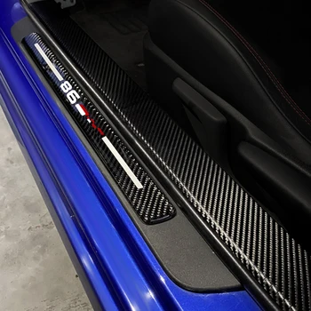 Fibra de Carbon Pragului de Ușă Scuff Placa de Paznici TRD STI Praguri Usi Protector Ornamente Autocolante Auto Pentru Subaru BRZ, Toyota 86 2013-2020