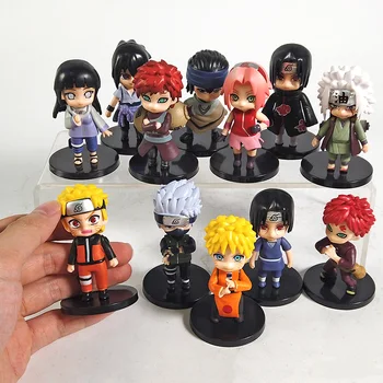 Naruto Uzumaki Naruto Hyuuga Hinata Sasuke Uchiha Itachi, Kakashi Gaara Jiraiya Q Ver PVC Cifre Jucării Păpuși 12buc/set