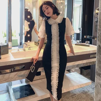 De Vară 2020 Nou Rochie De Moda Pentru Femei Slim Fit Halat Vestidos Coreean Haine Largi Office Lady Rochii