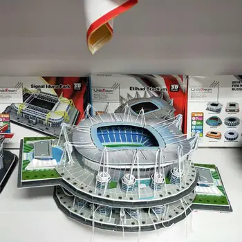 3D Tridimensional de Puzzle Teren de Fotbal de Fotbal Construirea Stadionului Copii Puzzle DIY Asamblare Jucarii Kit Art Decor