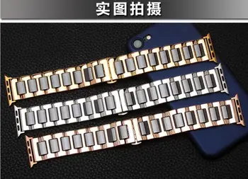 Ceramica se amesteca inoxidabil fluture bukle curea pentru Apple Watch Band 42 44mm Bratara pentru iwatch SE banda 40mm 38 Seria 6 5 4 3 2 1