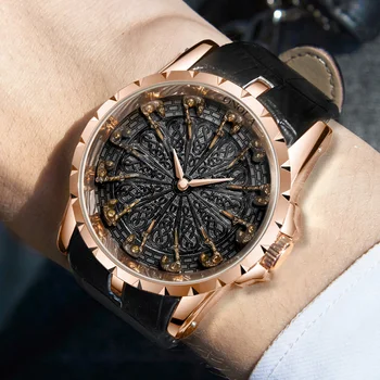 ONOLA brand unic cuarț om 2019 lux a crescut de aur din piele ceas de mână moda cusual impermeabil Vintage Relogio Masculino