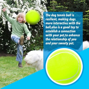 Benepaw Gonflabile Mare Teniși Minge Caine Rezistent, non-Toxic Jucării pentru animale de Companie De Mici Mijlocii Mari Câini în aer liber Catelus Juca cu Diametrul de 24cm