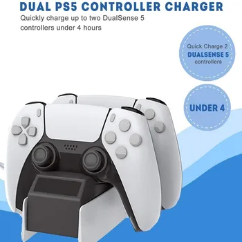 PS5 Controler Încărcător Ps5 Controler de Încărcare Stație de Andocare Lumină LED-uri Indicatori Lumina de Jos PS4/PS4 Slim/PS4 Pro Controller