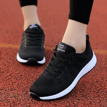 2020 Primăvară Stil Nou Pantofi de Skate pentru Femei Zbura Țesute Plasă Respirabil Încălțăminte Sport Plat Elevii Pantofi de Alergare pentru Femei