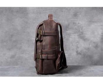 PNDME epocă anti-furt crazy horse piele barbati rucsac casual de înaltă calitate din piele de călătorie laptop bagpack bookbag