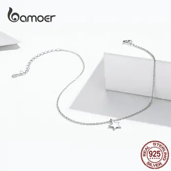 Bamoer Design Simplu, Stele de Argint Brățară pentru Femei Argint 925, Bratara pentru Glezna si Picior de Moda Picior Bijuterii SCT009
