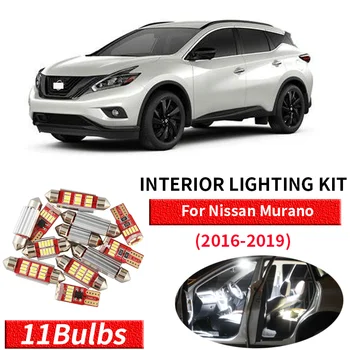 11X Alb Canbus led-uri Auto de interior lumini Pachet Kit pentru perioada 2016-2019 Nissan Murano led-uri de interior Dome Portbagaj lumini