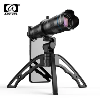 APEXEL. 28x telescop cu zoom monocular cu portabile selfie trepied pentru iPhone, Samsung si alte smartphone-uri de Călătorie de Vânătoare Sport