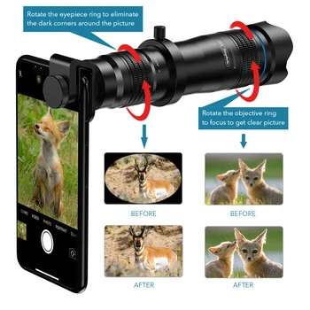 APEXEL. 28x telescop cu zoom monocular cu portabile selfie trepied pentru iPhone, Samsung si alte smartphone-uri de Călătorie de Vânătoare Sport