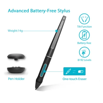 HUION 11.6 inch Kamvas Pro 12 Cadouri de Crăciun Pack Pen Tablet Monitor Artă, Desen Grafic de Afișare Funcția de Înclinare Baterie-Gratuit EMR