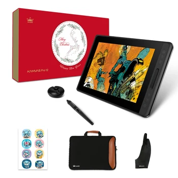 HUION 11.6 inch Kamvas Pro 12 Cadouri de Crăciun Pack Pen Tablet Monitor Artă, Desen Grafic de Afișare Funcția de Înclinare Baterie-Gratuit EMR