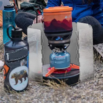 Mini Aragaz De Camping În Aer Liber Parbriz Parbriz Portabil Pliant Camping Parbriz Cu Geanta Pentru Picnic În Aer Liber Camping
