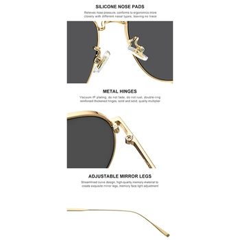 HEPIDEM Pilot Ochelari de Soare pentru Femei 2020 Nou de Lux de Brand Designer de Înaltă Calitate din Aliaj de Metal ochelari de Soare Barbati cu Nylon Lentila 5013