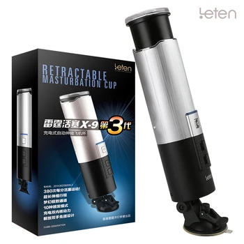 Leten X9 Complet Automat Aeronave Cupa Piston HandsFree 10 Funcția Retractabil USB Reîncărcabilă de sex Masculin Masturbator Jucarii Sexuale pentru Barbati