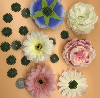 200g de 2,5 cm Artificiale din Plastic Verde Caliciu Castron de Bază Pentru Floarea Daisy Bujor Floare Crizantema Face DIY Accesorii Design-8