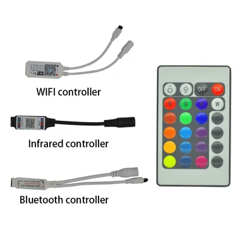 Benzi cu LED-uri Bluetooth Iuces Condus RGB5050 Impermeabil pentru Crăciun Flexibil Lampa de Bandă Panglică Diodă 5M 10M 15M 20M WiFi Lumini cu LED-uri