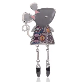 Aliaj de Email pentru Femei Broșe Accesorii de Desene animate Drăguț Animale Mici Mouse-ul Brosa Clasic de Moda Eșarfă Broșe Ace Bijuterii