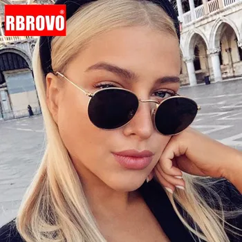 RBROVO 2021 Retro Rotund ochelari de Soare Femei/Barbati de Brand Designer de Ochelari de vedere Femei Aliaj de Ochelari Femei Oglindă Oculos De Sol Feminino