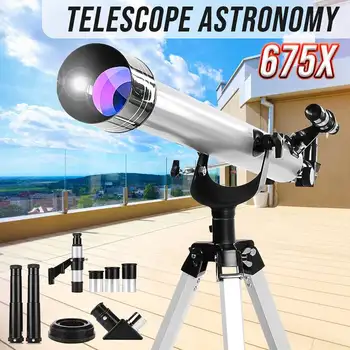 675x Cer Monocular Cu Trepied Astronomice de Refracție Zoom Telescop pentru Spațiul Ceresc Observare Monocular/Binoclu