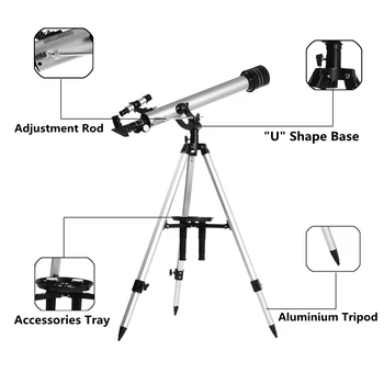 675x Cer Monocular Cu Trepied Astronomice de Refracție Zoom Telescop pentru Spațiul Ceresc Observare Monocular/Binoclu