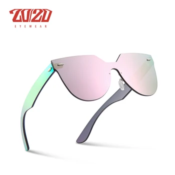 20/20 Brand Stil Vintage Unisex ochelari de Soare Femei Retro Obiectiv Plat fără ramă Cadru Bărbați Ochelari de Soare Gafas Oculos PC1608