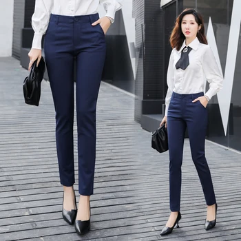 2021 Nou de Talie Mare Doamnă Birou Pantaloni de Moda coreeană Doamnelor Full-lungime Pantaloni Drepte pentru Femei de Muncă Formale Purta Pantaloni Solide