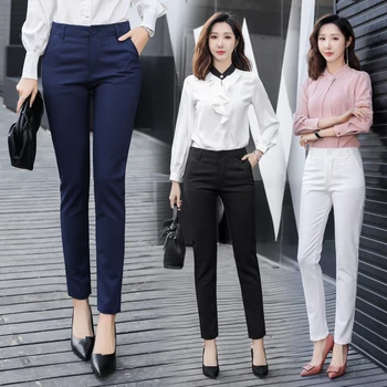 2021 Nou de Talie Mare Doamnă Birou Pantaloni de Moda coreeană Doamnelor Full-lungime Pantaloni Drepte pentru Femei de Muncă Formale Purta Pantaloni Solide