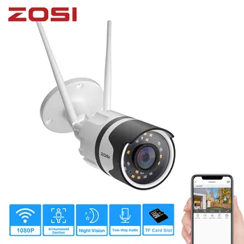 ZOSI H. 265 1080P Wireless Wifi Camera IP de Securitate 2MP în aer liber, Supraveghere Video CCTV Intemperii Infraroșu Viziune de Noapte Audio