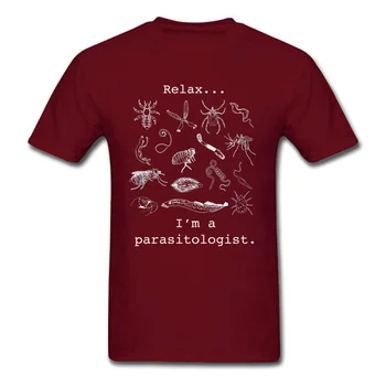 Relaxați-vă Adult Tricou Bumbac pentru Bărbați T-shirt Parasitologist Personalizate Topuri Tricouri Amuzante Animale de Imprimare Albastru de Îmbrăcăminte Plus Dimensiune Camasi