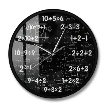 Matematica Clasa Neagră Tablă Tăcut Perete Ceas De Clasă Matematică Semn De Perete Ecuații Matematice De Perete Ceas De Matematica Tocilar Profesor Cadou
