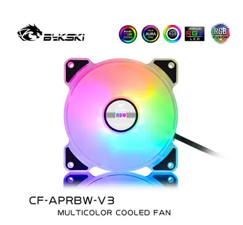 Bykski 5V-O-Lumina RGB Fan / 1500RPM / 64.8 CFM / Computer Caz 12cm Fan Apă de Descărcare de gestiune Radiator Hidraulice Rulment Mut De 120mm