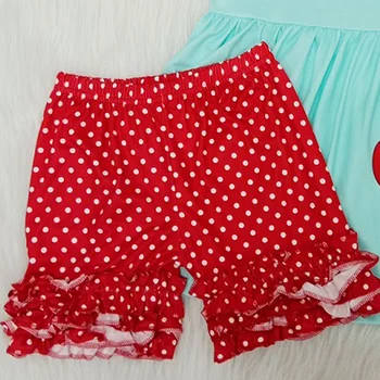 2021 Vara Fete Purta Haine Homar Print Tunic Red Dot Cireasa De Pantaloni Scurți Copii De Tip Boutique De Haine