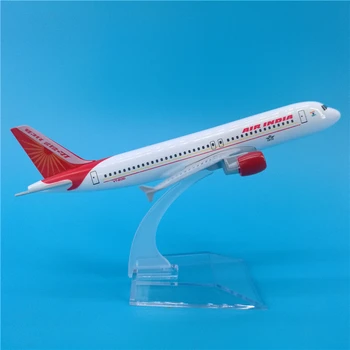 16cm Model de Avion Air India Airbus A320 Indian Airlines Simulare Metal turnat sub presiune din Aliaj de Avion Jucarii Copii