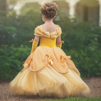 VearDoller Fete Dress 2018 Noua Moda Dantelă Rochie de Bal cu Oversleeve Fetita Halloween Rochie de Seara Copii Rochie de Printesa