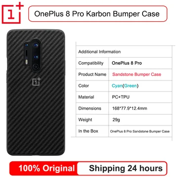 Caz De Telefon Pentru OnePlus 8 Pro Original Karbon Bara De Protecție Caz OnePlus 8 Nailon Karbon Caz Bara De Protecție Capac De Protecție Montate Caz
