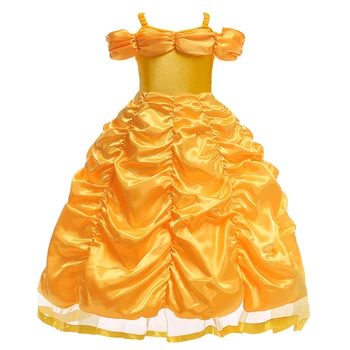 Fete Printesa Belle Dress up Costume Copii Cosplay frumoasa si ia de Lux Rochii de Petrecere de Aniversare pentru Copii de Halloween Haine