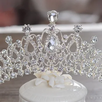 Moda De Înaltă Calitate De Cristal Nunta Mireasa Seturi De Bijuterii Femei Mireasa Tiara Coroane Cercei Colier Bijuterii De Nunta Accesorii