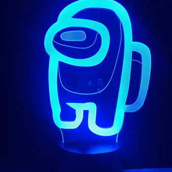 Prieteni fierbinte Joc Printre noi LOGO-ul 3D Iluzie Desktop Lampă de Masă de Cafea Decor LED-uri Senzor de Lumini Atmosfera Noptiere, Lămpi de Noapte