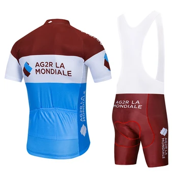 2020NEW Ciclism set Complet ECHIPA AG2R Bicicleta jersey Respirabil Bărbați Ropa Ciclismo Tricouri de Ciclism 20D pantaloni si maneci încălzit