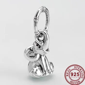 Argint 925 Farmec Creativ Inteligent Elefant Pandantiv Se Potrivesc Pandora Femei Bratara & Colier Bijuterii Diy