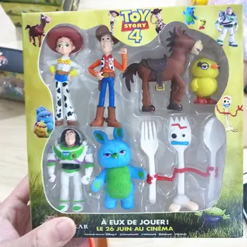 7pcs/set Toy Story 4 figurina Jucarie Woody, Buzz Lightyear Jessie Forky Papusa de Colectie Model de Desene animate Jucarii Pentru Copii, Cadouri Baieti