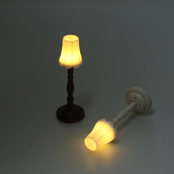 1:12 casă de Păpuși în Miniatură Lampa de Podea LED Mobilier casă de Păpuși Jucărie De Păpuși Decalcomanii de Noi