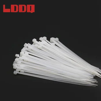 LDDQ 300 Buc 3 dimensiune Alb-Negru de Auto-Blocare Nailon Cablu Legături de Sârmă de Cablu Cravate de Plastic Zip Cravată Set 3*100 3*150 4*200