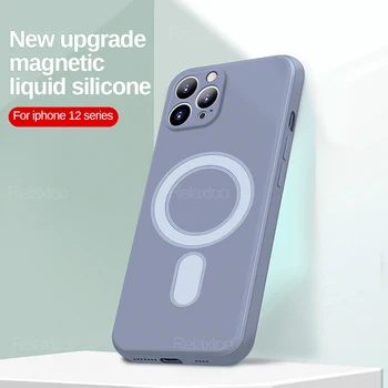 Oficial Original Silicon Anti-derapare Caz Pentru iphone 12 12pro Caz Pentru Apple iphone 12 pro max 12mini Magnetic Premium Caz