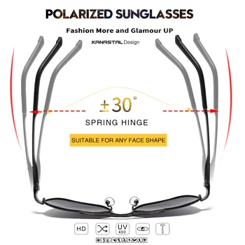 Bărbați ochelari de Soare Polarizat de Conducere Nuante de sex Masculin Square Classic Driver ochelari de Soare Metal Ochelari de Soare UV Protectie Ochelari Ochelari de protecție