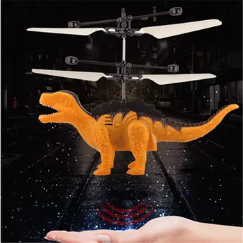Electric Dinozaur Zburător Model De Jucărie Senzor Infraroșu Elicopter Flash Led-Uri De Iluminat De Încărcare Usb Mic De Suspendare A Dus Jucarii Copii