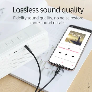 HOCO AUX Cablu Audio pentru Fulger la 3,5 mm tată-tată de 3,5 mm HIFI Jack Cablu de Boxe Auto de Căști iPhone Xs Max X 7 8
