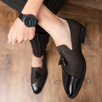 2020 Nou Mocasini pentru Barbati Stil European și American Slip-On Mens Casual Pantofi de Moda Ciucure Om Pantofi Rochie de Partid Plus Dimensiune